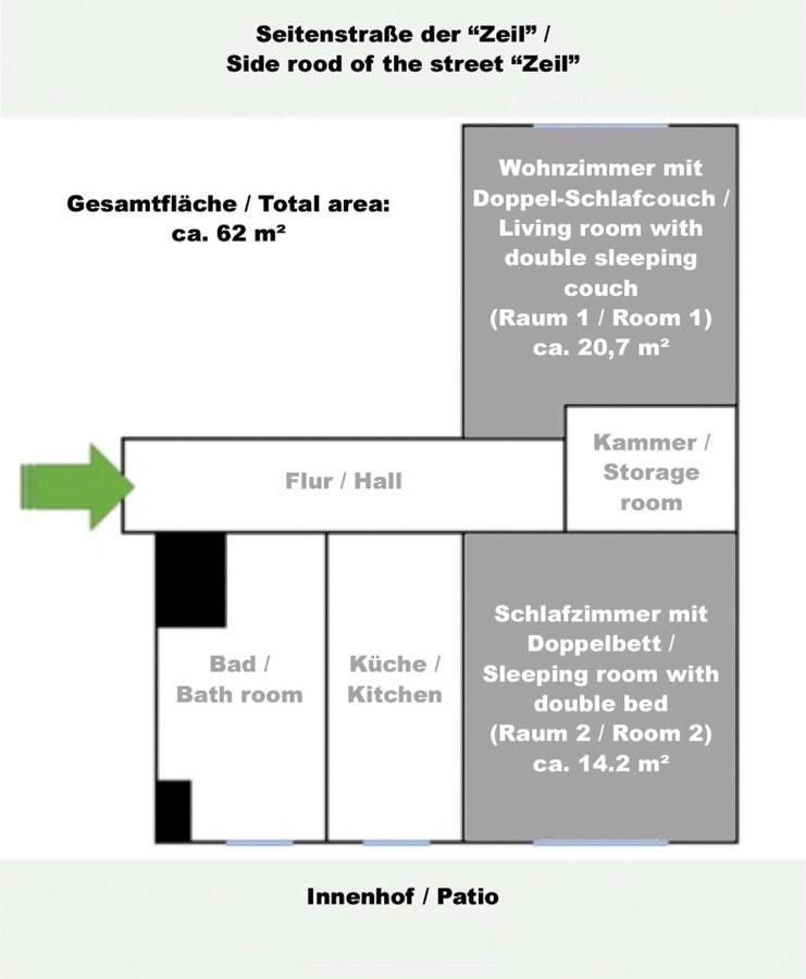 Apartment Im Zentrum Франкфурт-на-Майне Экстерьер фото